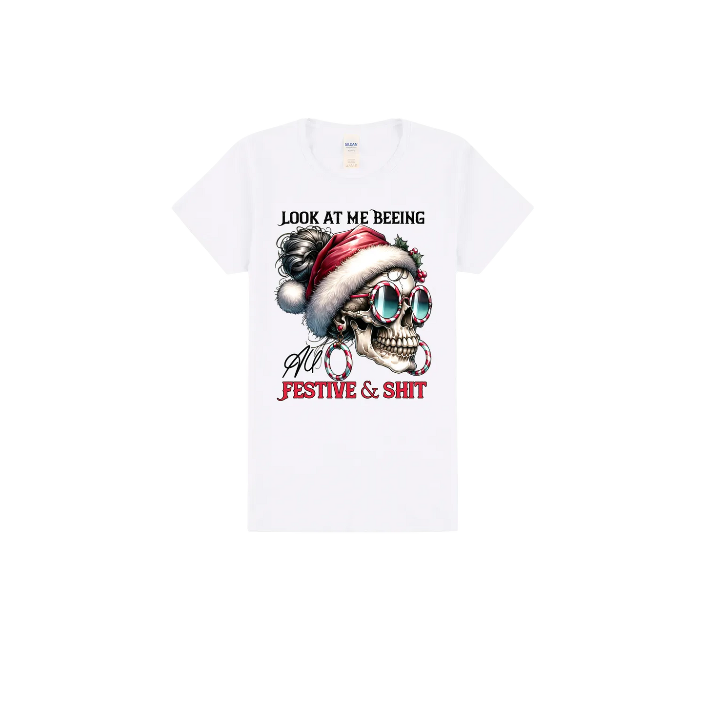 White front flat lay