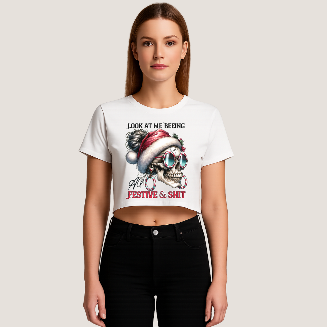 Women's Crop Top Festive & Sh!t