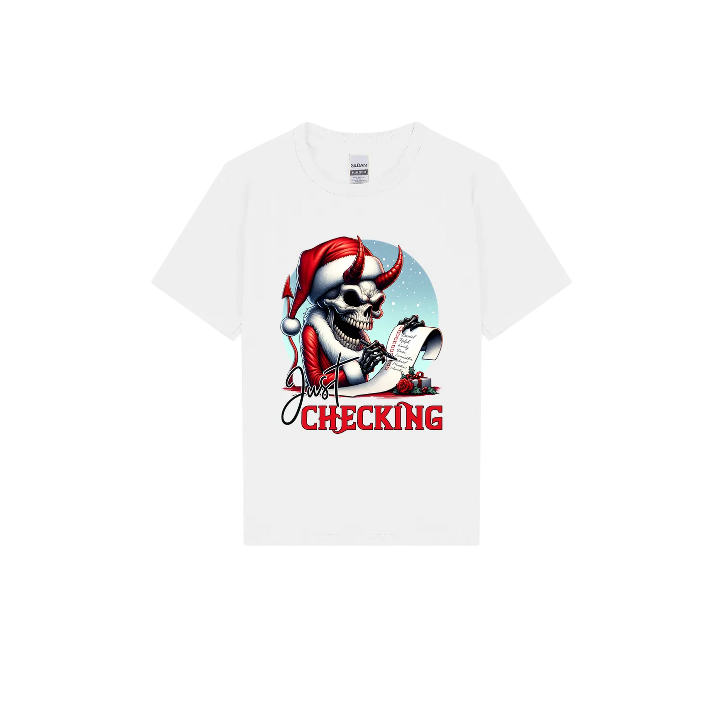 White front flat lay