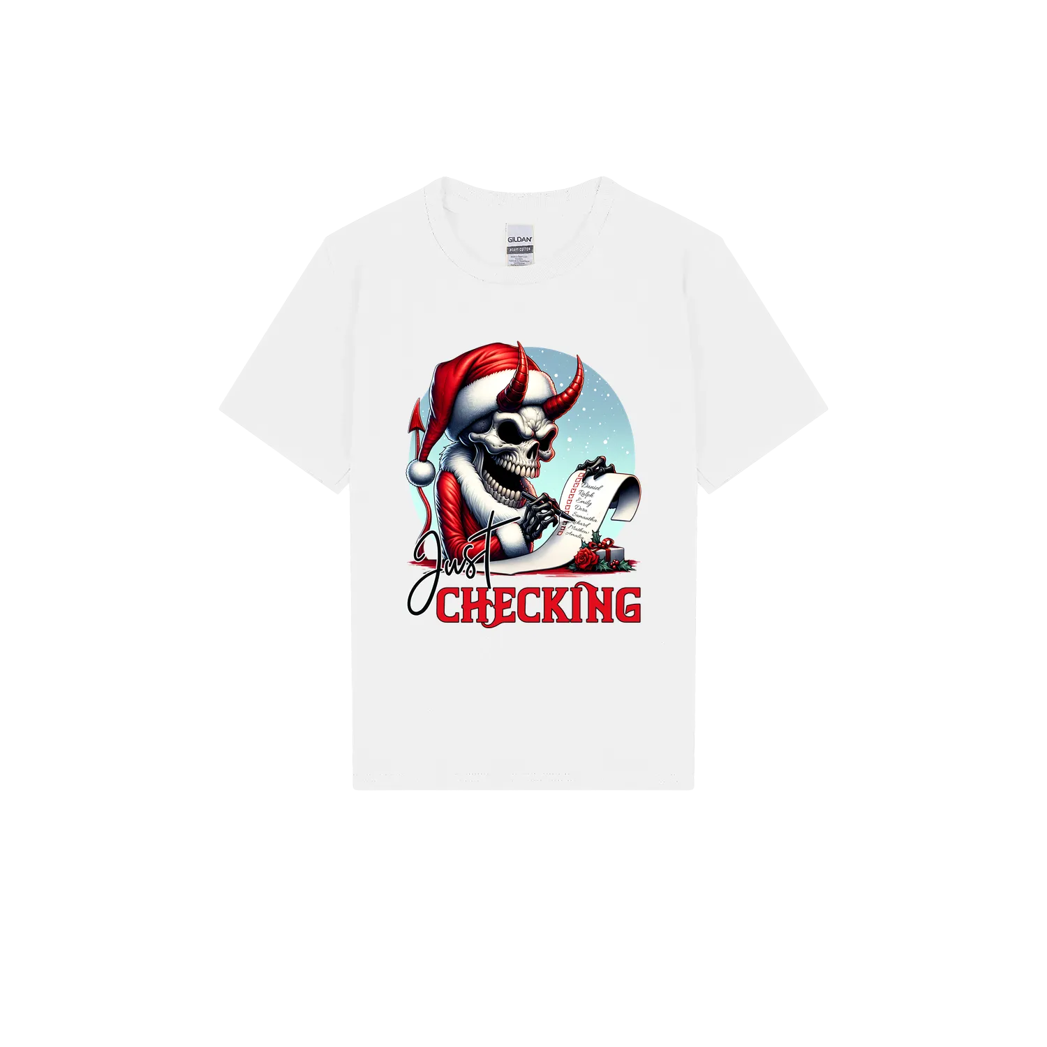 White front flat lay